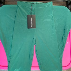 Pretty Little Thing Green Slinky Flare/Bell Bottom